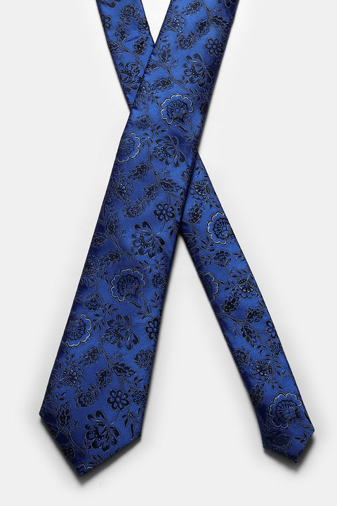 Jacquard Tie 6 cm Blue