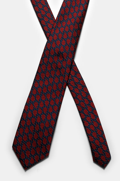 Jacquard Tie 6 cm Maroon