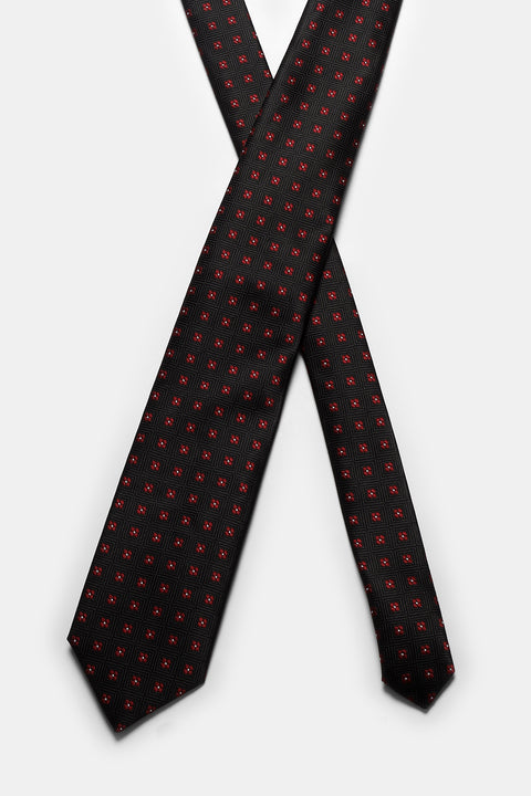 Jacquard Tie 6 cm Black