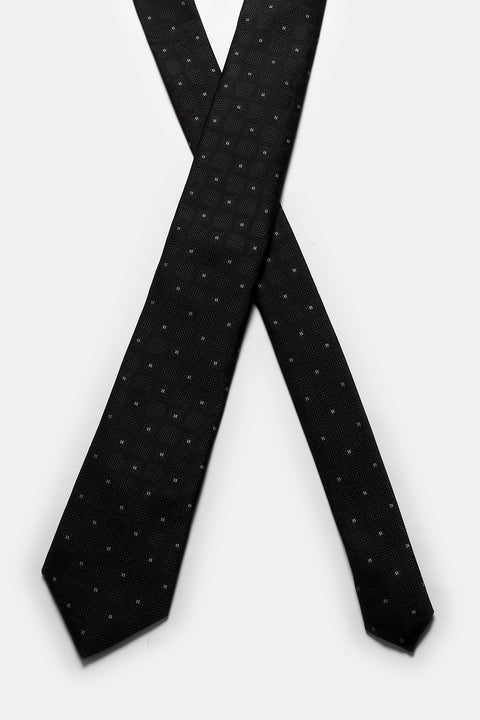 Jacquard Tie 6 cm Black