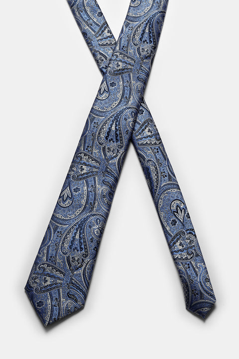Jacquard Tie 6 cm Blue