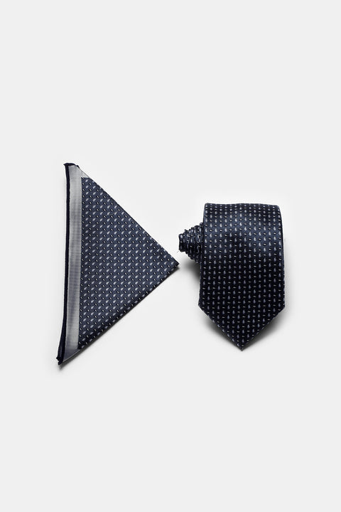 Jacquard Tie 6 cm Dark Blue