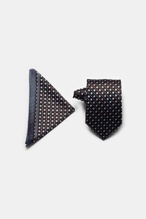 Jacquard Tie 6 cm Brown