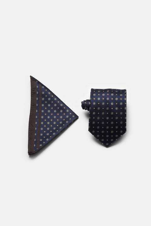 Jacquard Tie 6 cm Dark Blue