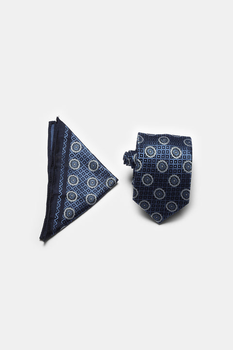 Jacquard Tie 6 cm Dark Blue