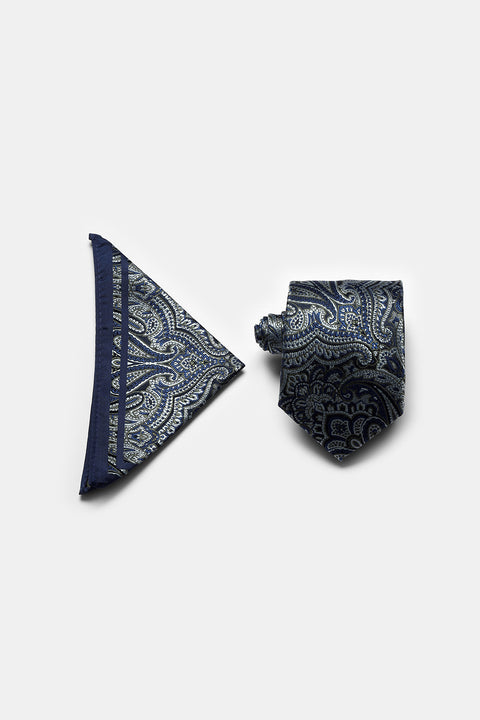 Jacquard Tie 6 cm Dark Blue