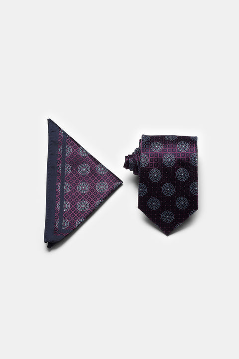 Jacquard Tie 6 cm Dark Blue