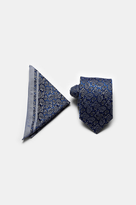 Jacquard Tie 6 cm Blue