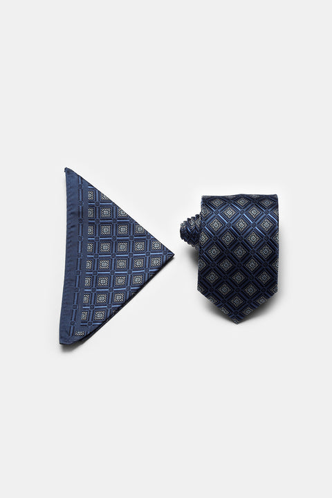 Jacquard Tie 6 cm Dark Blue