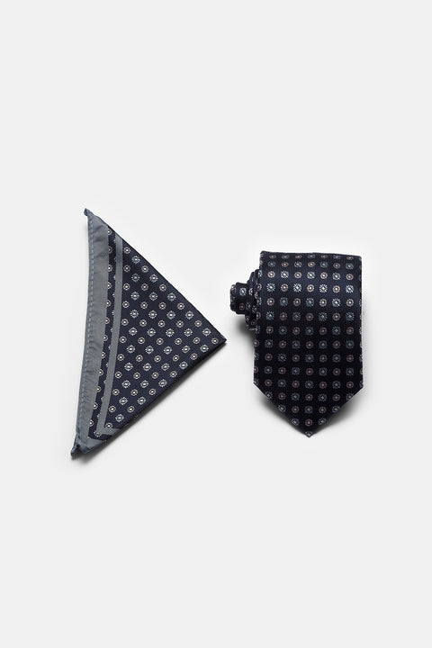 Jacquard Tie 6 cm Dark Blue