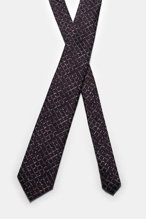 Jacquard Tie 6 cm Maroon