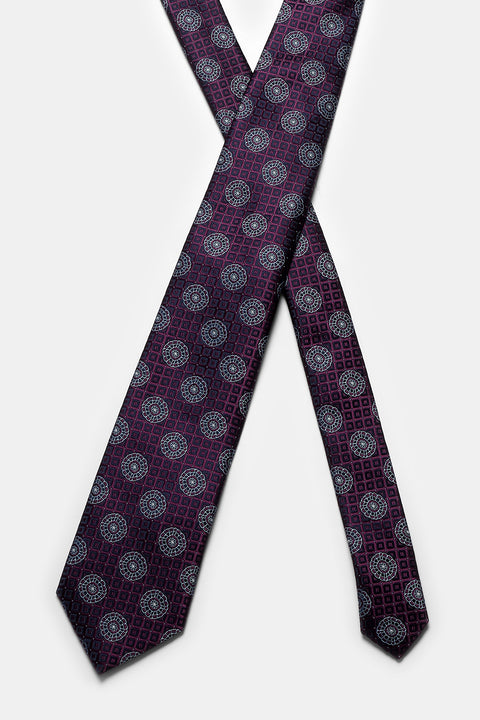 Jacquard Tie 6 cm Dark Blue