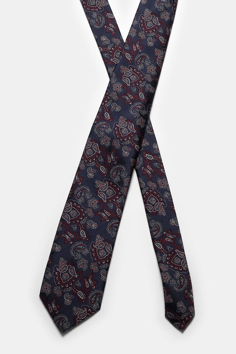 Jacquard Tie 6 cm Dark Blue