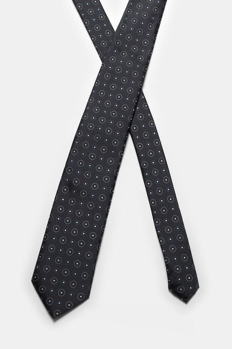 Jacquard Tie 6 cm Black