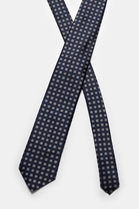 Jacquard Tie 6 cm Dark Blue