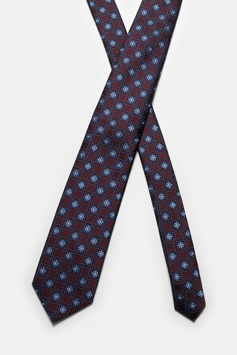 Jacquard Tie 6 cm Maroon