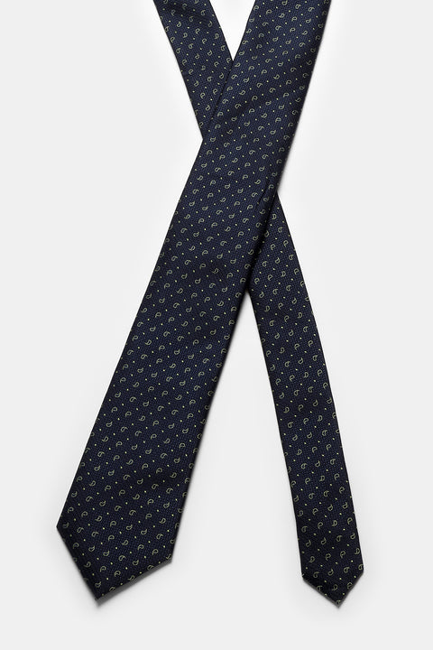 Jacquard Tie 6 cm Dark Blue