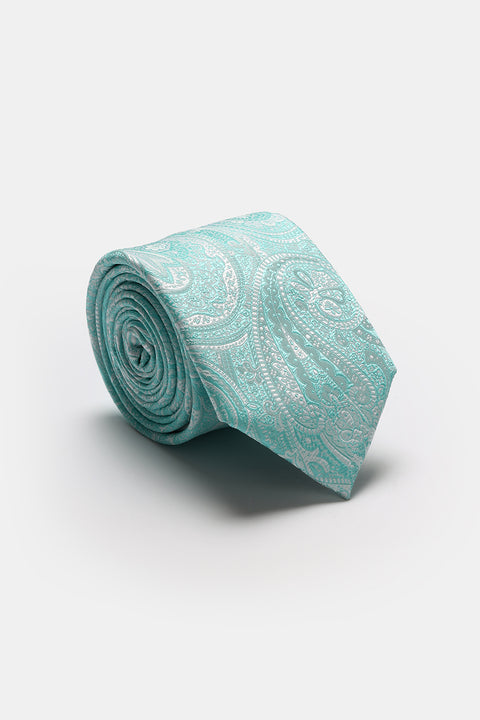 Jacquard Tie 7 cm Light Green