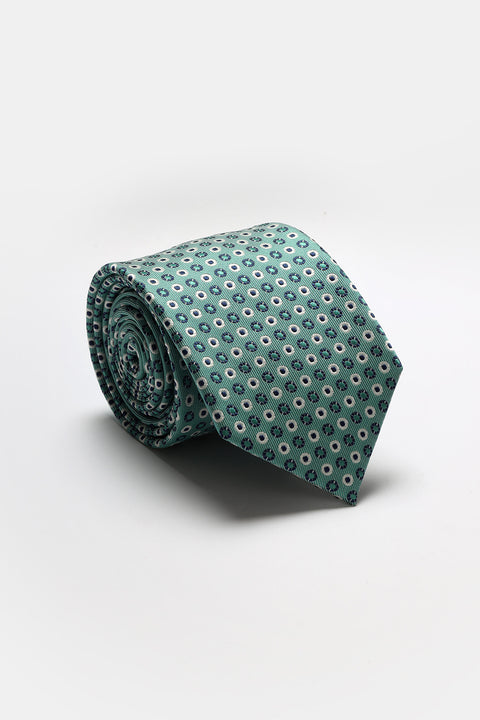 Jacquard Tie 7 cm Green