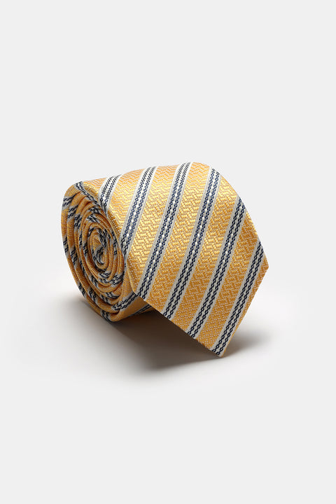 Stripe Tie 7 cm Yellow