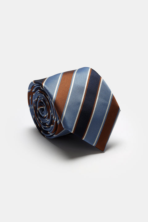 Stripe Tie 7 cm Light Blue