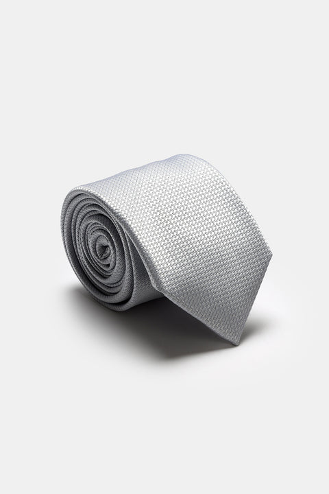Jacquard Tie 7 cm Gray
