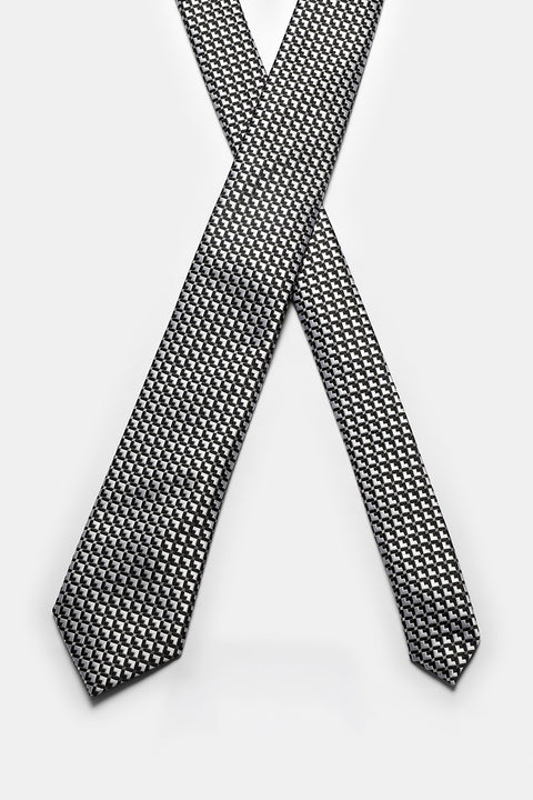 Jacquard Tie 7 cm Black