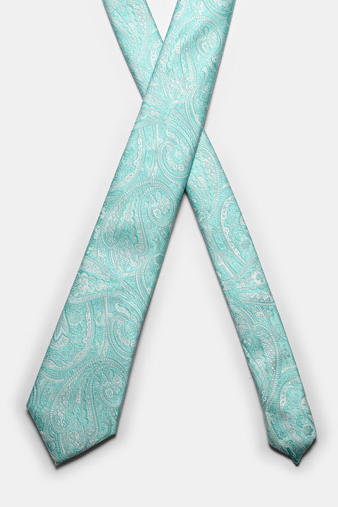 Jacquard Tie 7 cm Light Green
