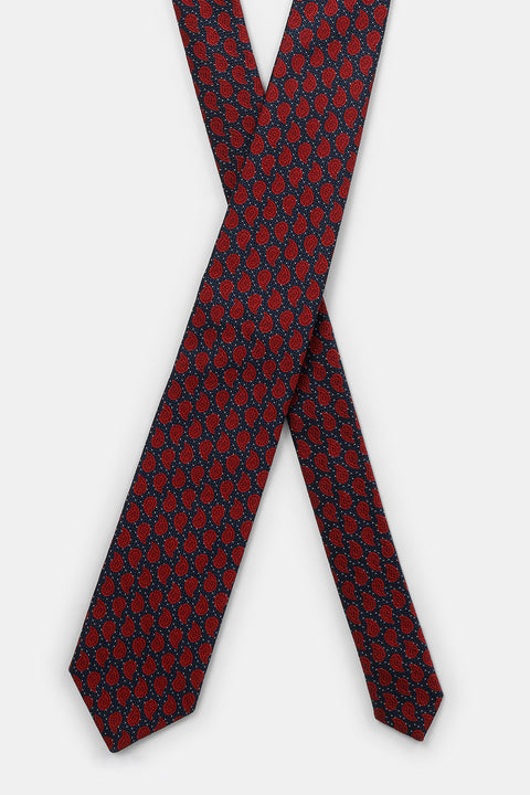 Jacquard Tie 7 cm Dark Blue