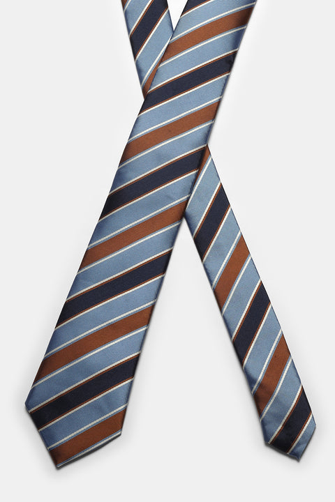 Stripe Tie 7 cm Light Blue