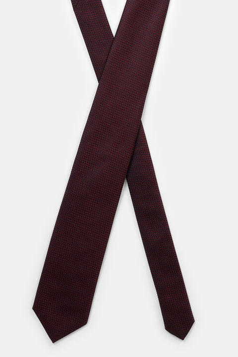 Jacquard Tie 7 cm Maroon