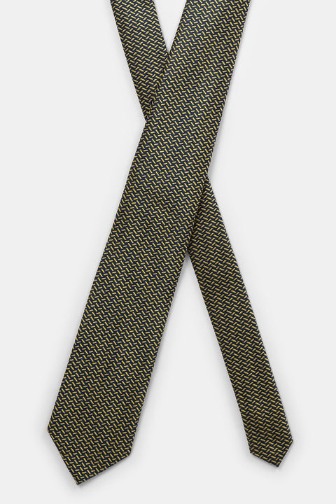 Jacquard Tie 7 cm Yellow