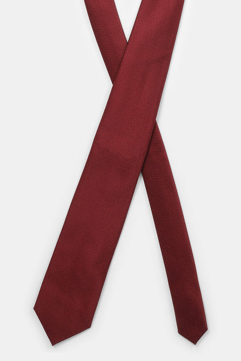Jacquard Tie 7 cm Maroon