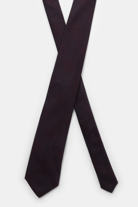 Jacquard Tie 7 cm Dark Blue