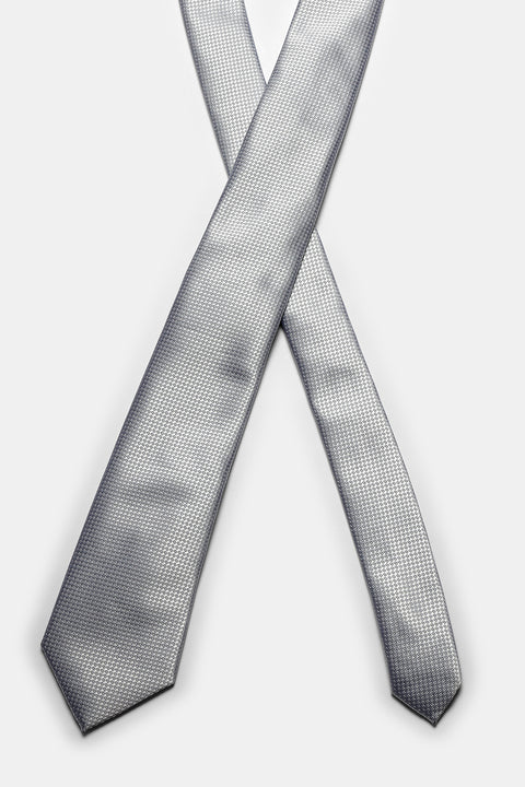 Jacquard Tie 7 cm Gray