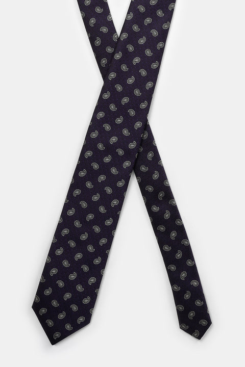 Jacquard Tie 7 cm Dark Blue