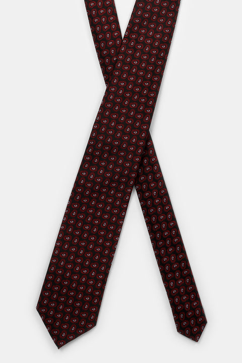 Jacquard Tie 7 cm Maroon