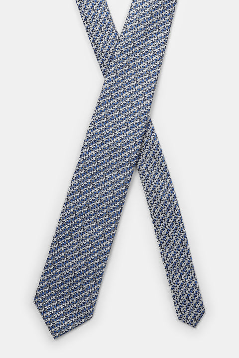 Jacquard Tie 7 cm Blue