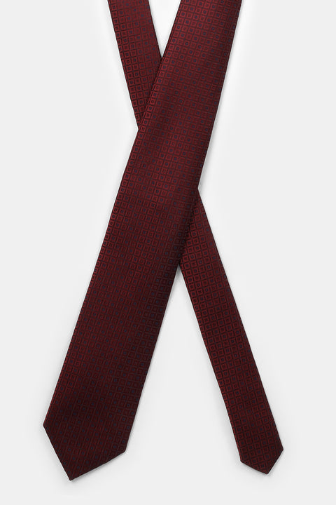 Jacquard Tie 7 cm Maroon