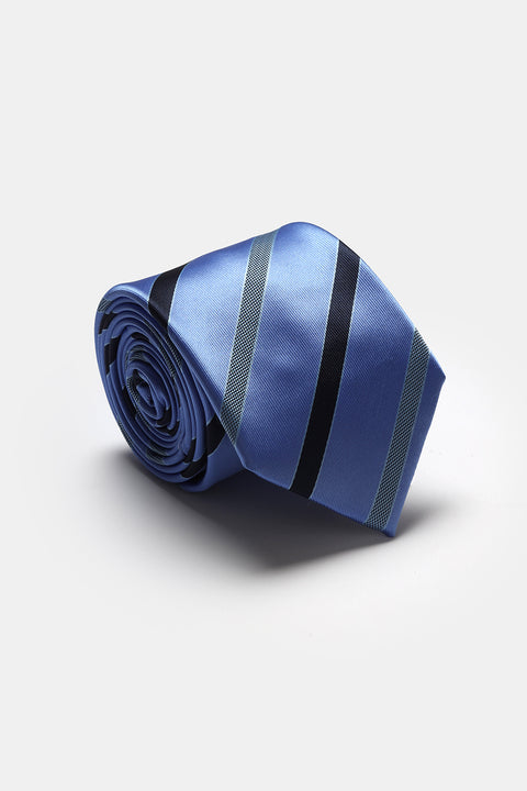 Stripe tie 7 cm Light Blue