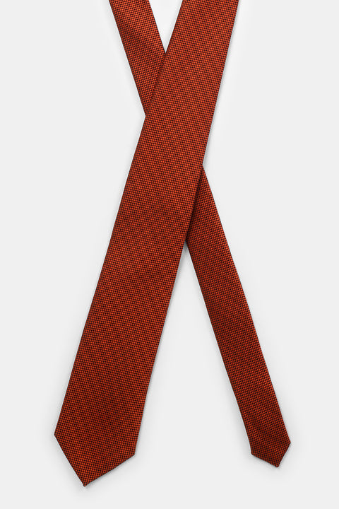 Jacquard Tie 7 cm Orange
