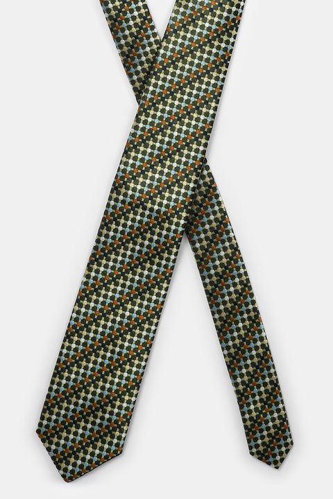 Jacquard Tie 7 cm Green