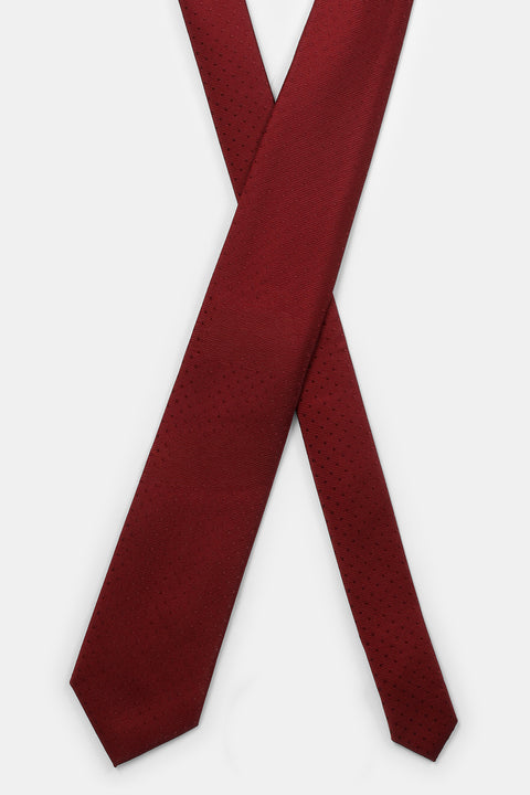 Jacquard Tie 7 cm Maroon