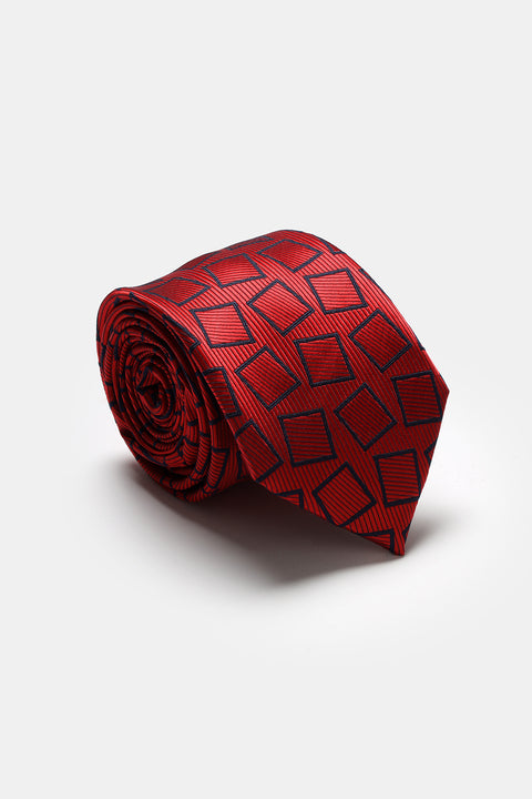 Jacquard Tie 7 cm Red