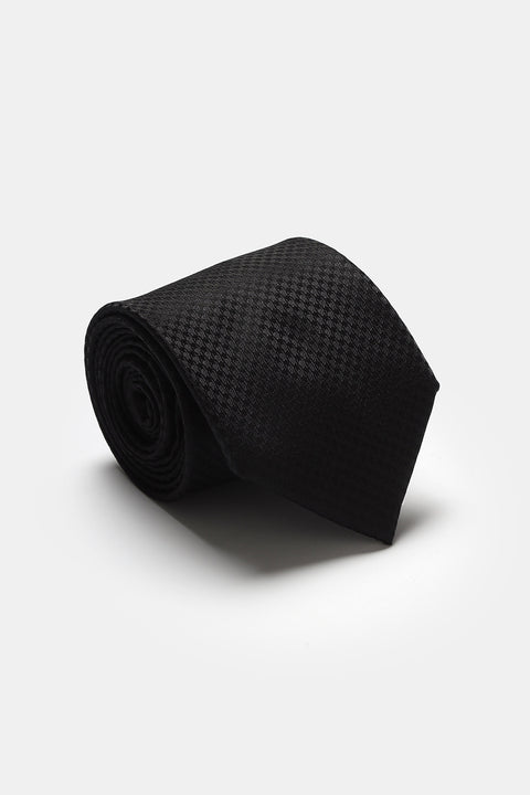Jacquard Tie 7 cm Black