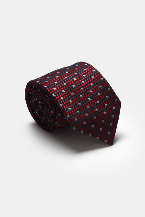 Jacquard Tie 7 cm Maroon