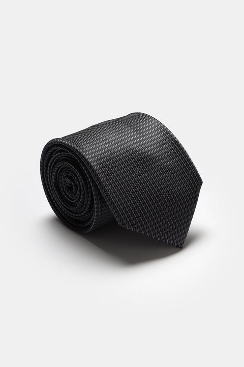 Jacquard Tie 7 cm Black