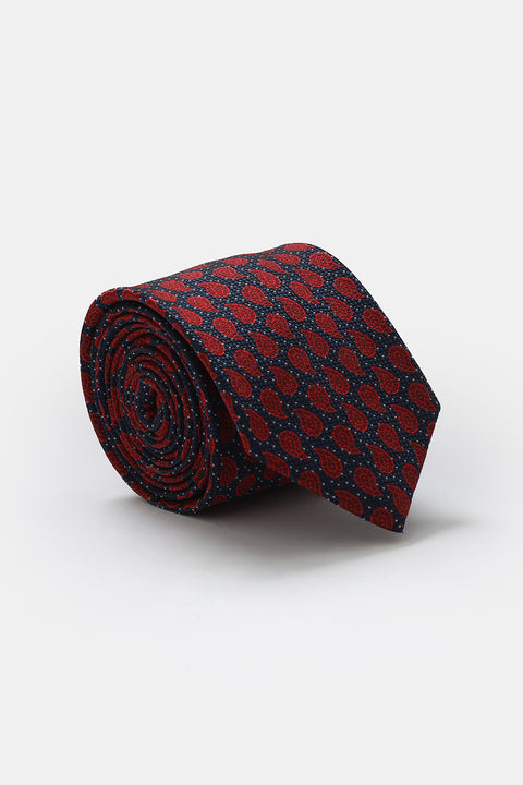 Jacquard Tie 7 cm Dark Blue