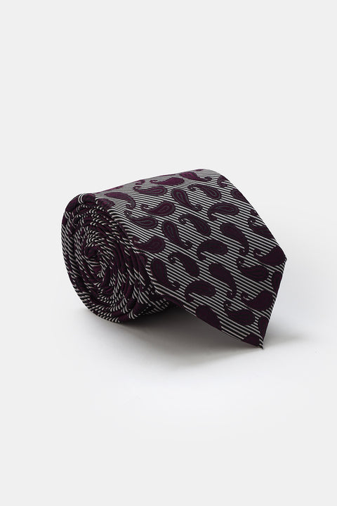Jacquard Tie 7 cm Gray