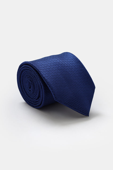 Jacquard Tie 7 cm Blue